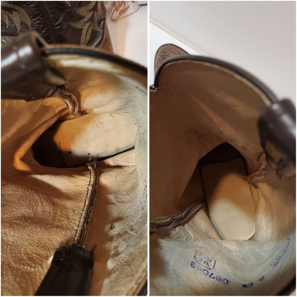 Dan Post Leather Western Cowboy Boots - Picture 13 of 16